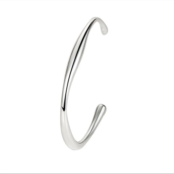 New Irregular Sterling Silver Bracelet Cuff - Picture 7 of 9